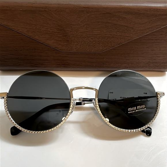New Miu Miu MU 69US 1BC5S0 52/22 Core Collection Sunglasses  display picture 1